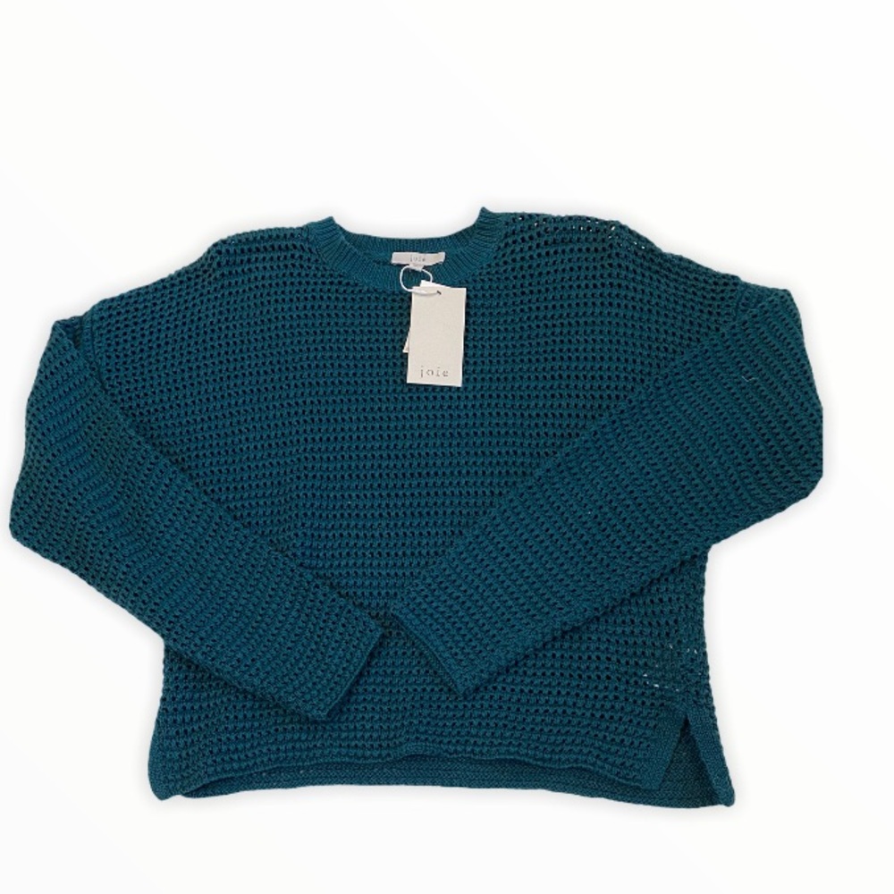 Joie Diza Open Knit Sweater Ocean Color Small NWT
